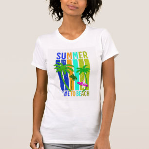 Camiseta Tiempo de Verano en la Playa – Gráfica de Vibracio