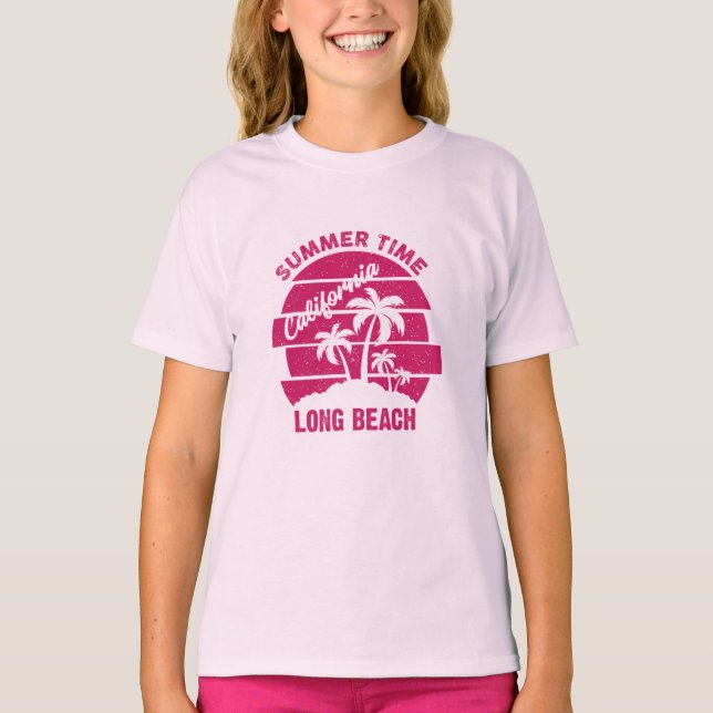 Camiseta Tiempo de verano, larga playa de California (Anverso)