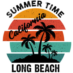 Camiseta Tiempo de verano, larga playa de California
