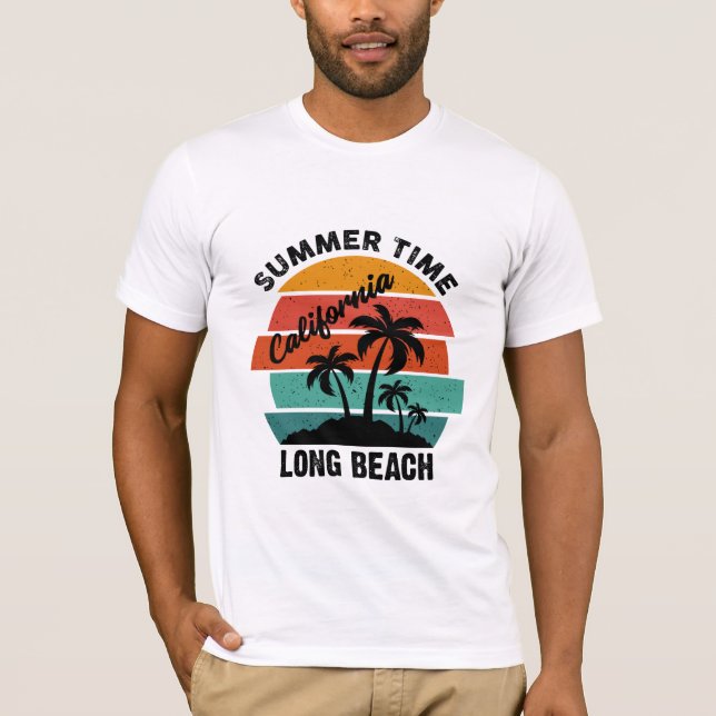 Camiseta Tiempo de verano, larga playa de California (Anverso)