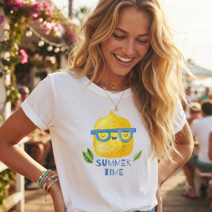 Camiseta Tiempo de verano & Limón de verano divertido