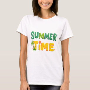 Camiseta Tiempo de verano - Tiempo de verano con árbol de p