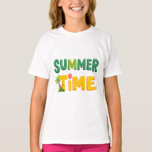 Camiseta Tiempo de verano - Tiempo de verano con árbol de p