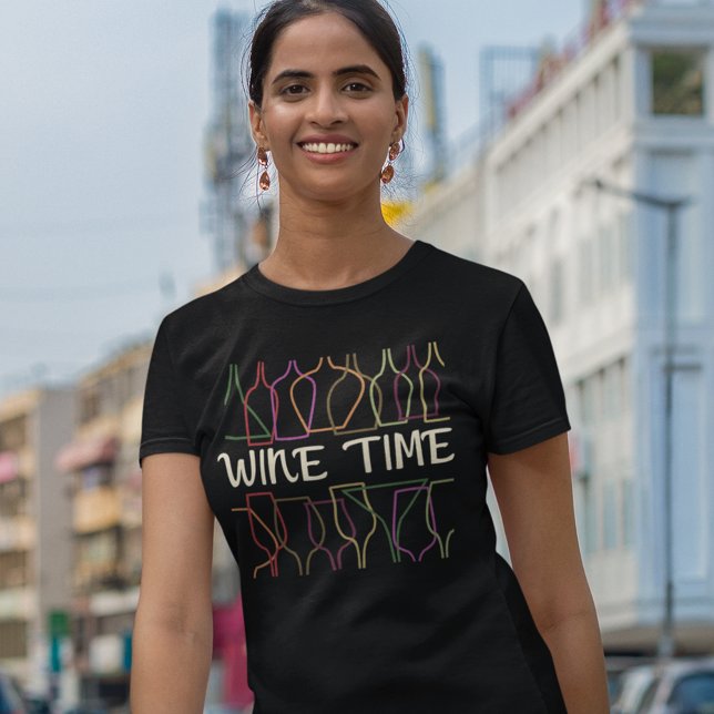 Camiseta Tiempo de vino (Wine Time Tee for Women Who Love Wine)