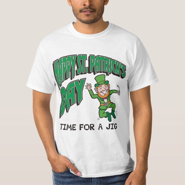 Camiseta Tiempo del día de St Patrick feliz para una (Anverso)