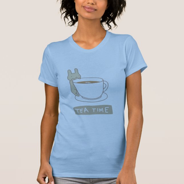 Camiseta Tiempo del té del pequeño conejo (Anverso)