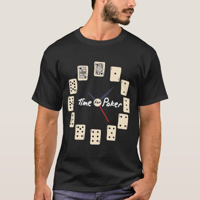 Camiseta Tiempo del torneo de juegos de cartas para el póqu (Anverso)
