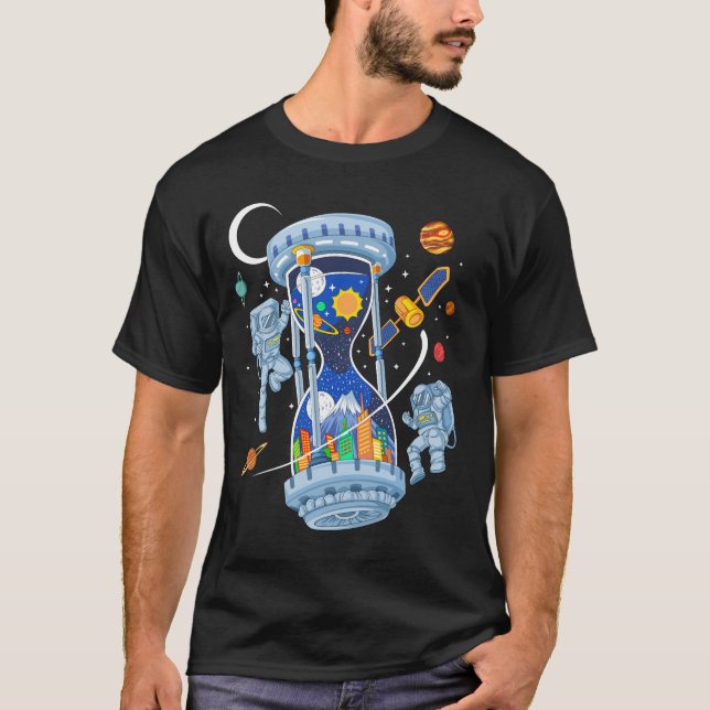 Camiseta tiempo espacial de astronautas (Anverso)