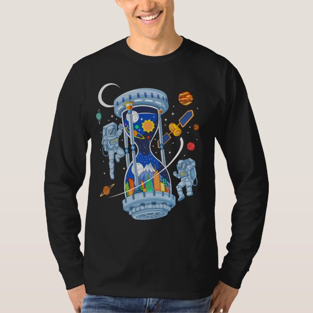 Camiseta tiempo espacial de astronautas (Anverso)