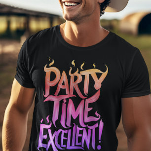 Camiseta Tiempo Fiesta de floración arcoiris Excelente