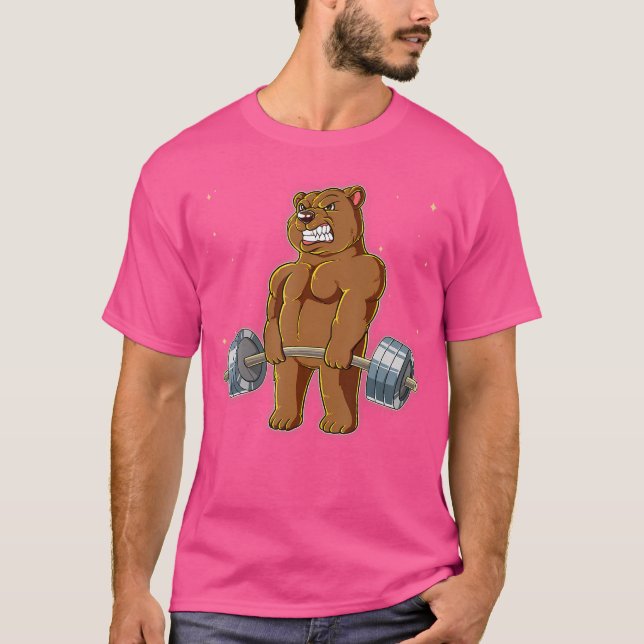 Camiseta Tiempo límite de entrenamiento de peso del oso (Anverso)
