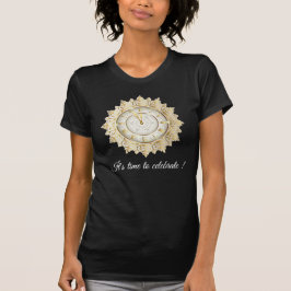 Camiseta Tiempo negro dorado