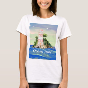 Camiseta tiempo oceánico , (editable)