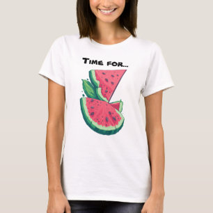 Camiseta Tiempo para el sabor de la sandía en verano