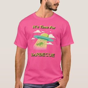 Camiseta Tiempo Para La Barbacoa Alien Ufo Funny Design