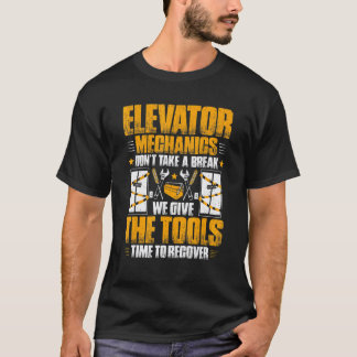 Camiseta Tiempo para recuperar mecánico de ascensores