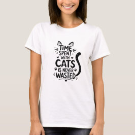 Camiseta Tiempo pasado con gatos