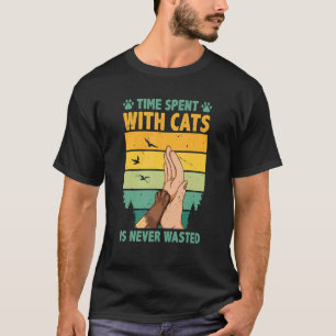 Camiseta Tiempo pasado con gatos nunca es desperdiciado Due