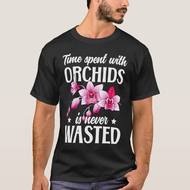 Camiseta Tiempo Pasado Con Orquídeas Orquídeas (Anverso)