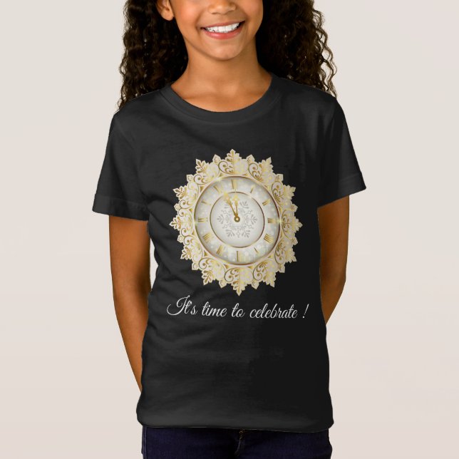 Camiseta Tiempo Plateado Oro (Anverso)