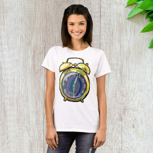 Camiseta Tiempo retro de reloj de alarma de oro vintage