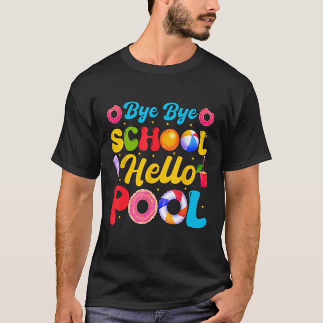 Camiseta Tiempo Verano Adiós Escuela Bye Bye Bye School Hel (Anverso)
