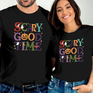 Camiseta Tiempos buenos y temerosos Halloween Fun parlanchí