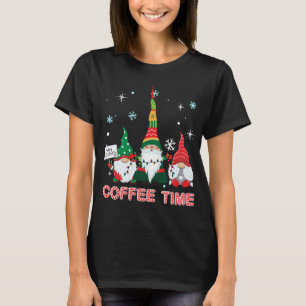 Camiseta Tiempos de café con tres Gnomes Feliz Cos de Navid