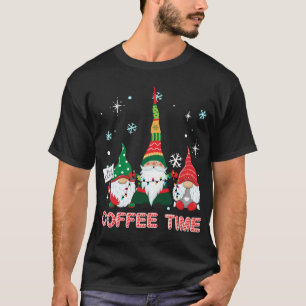 Camiseta Tiempos de café con tres Gnomes Feliz Cos de Navid