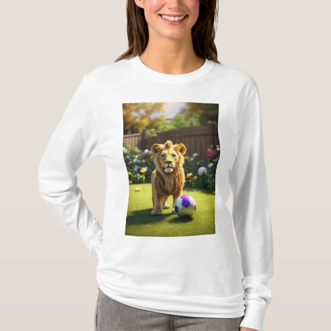 Camiseta Tiempos de juego de Lion Cub: Madre y niño en el j (Anverso)