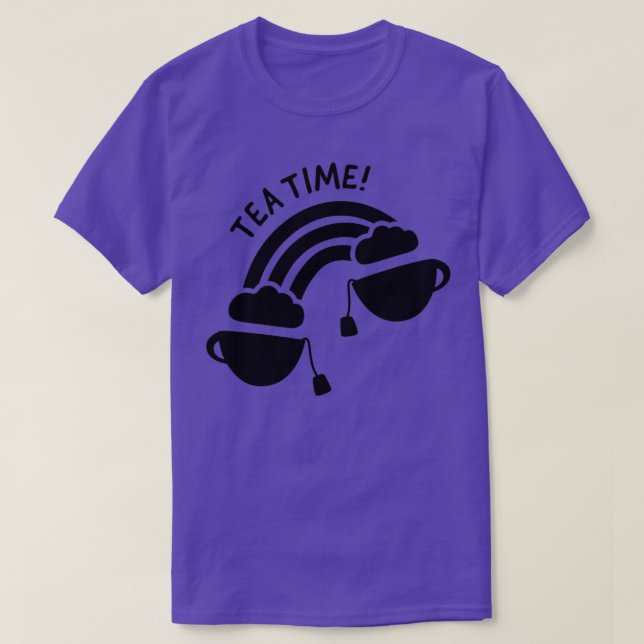 Camiseta Tiempos de té con arco iris conectados (Diseño del anverso)