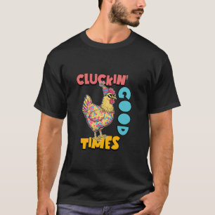 Camiseta Tiempos Divertidos de Gallina Fiesta Divertida