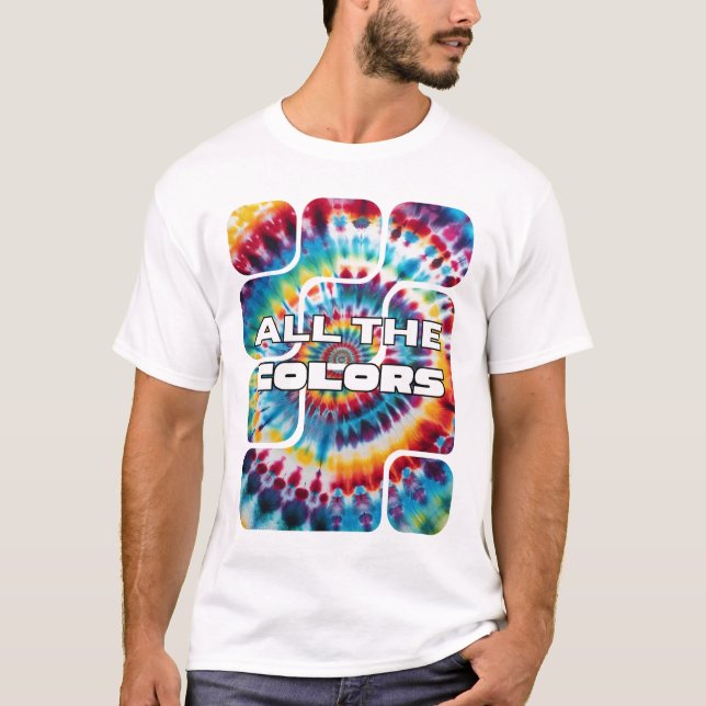 Camiseta Tiempos Retro Funky Tie-Dye (Anverso)