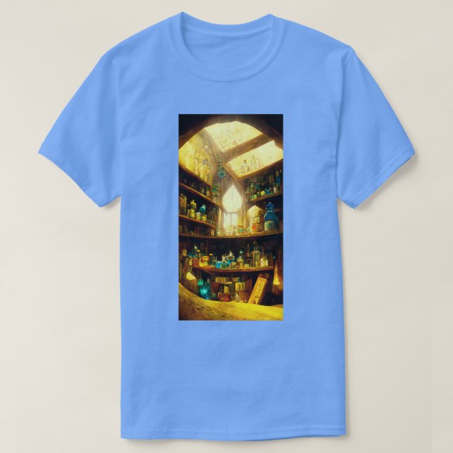 Camiseta tienda de alquimia (Diseño del anverso)