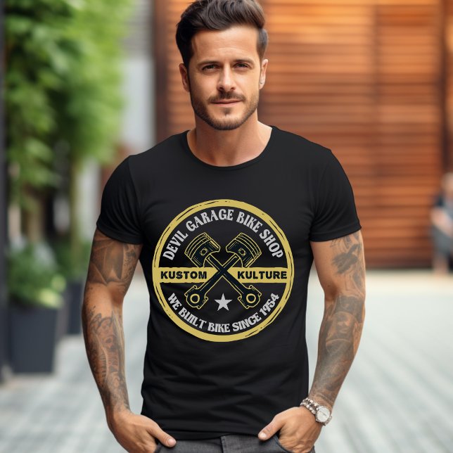 Camiseta Tienda de bicicletas Devil Garage (Subido por el creador)