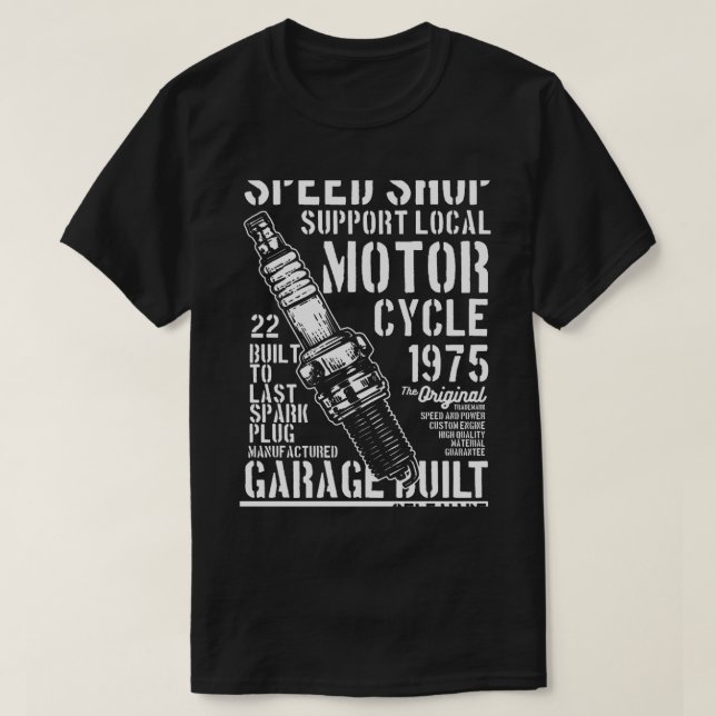 CAMISETA TIENDA DE MOTOCICLETAS (Diseño del anverso)