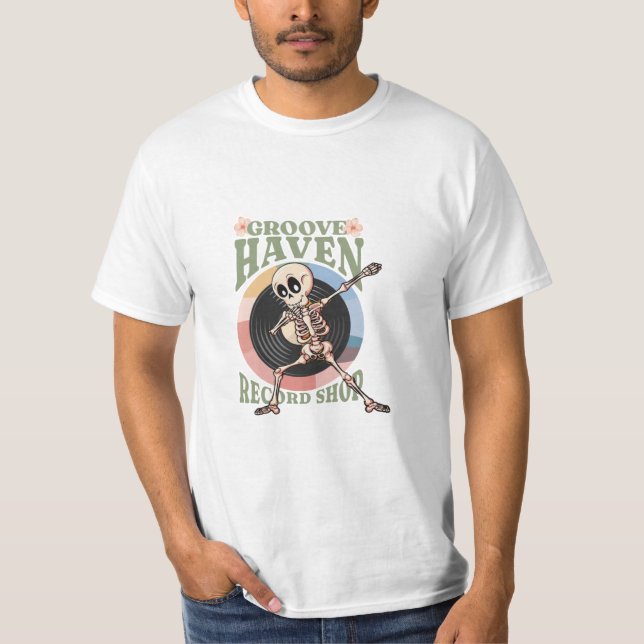 Camiseta Tienda de registros de Groove Haven - Tiendas de v (Anverso)