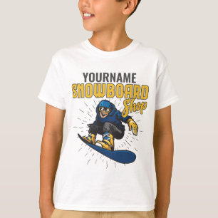 Camiseta Tienda de Snow Boarder de nieve personalizada Big