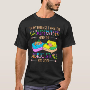 Camiseta Tienda De Tejidos Abierta Cuiltero De Tejido