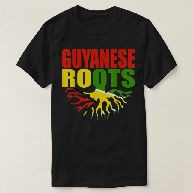 Camiseta Tienda guyanesa raíz regalo de bandera del orgullo (Diseño del anverso)