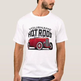 Camiseta Tienda personalizada de rayas rojas rojas Vintage