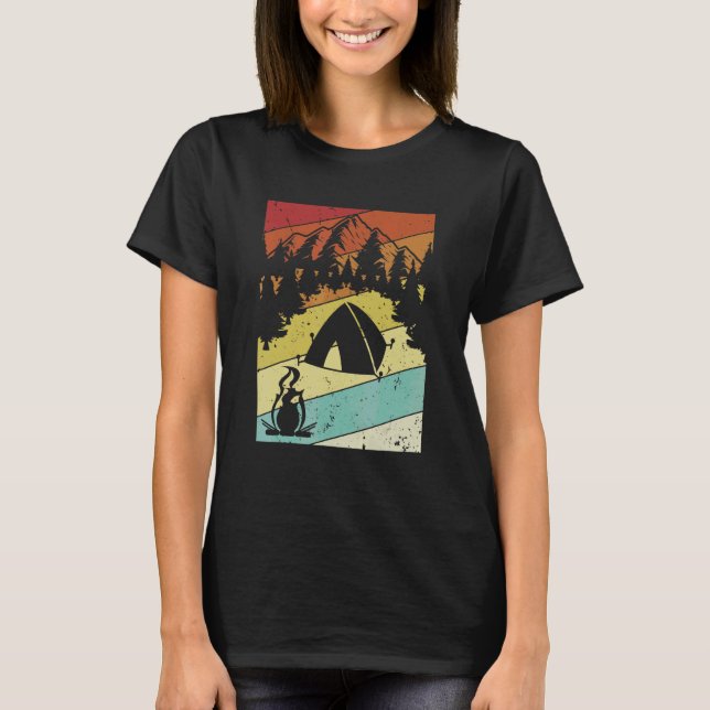 Camiseta Tiendas de campaña Retro Glamour Camping 2 (Anverso)