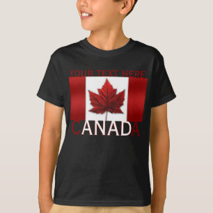 Camiseta Tiendas de recuerdo de niños de Canadá con bandera