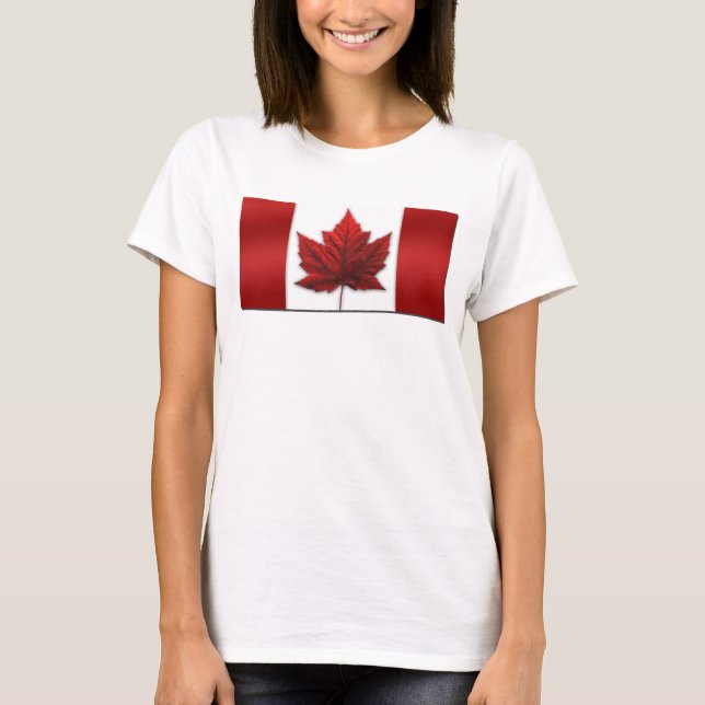 Camiseta Tiendas de souvenirs de Canadá con banderas de Can (Anverso)