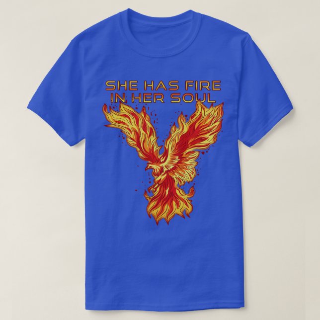 Camiseta Tiene fuego en su novela gráfica Soul Phoenix Bird (Diseño del anverso)