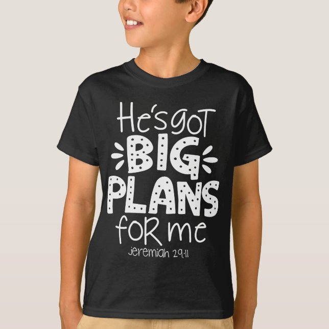 Camiseta Tiene grandes planes para mi bebé cristiana (Anverso)