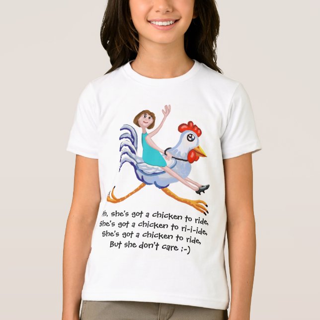 Camiseta Tiene un pollo para montar (Anverso)