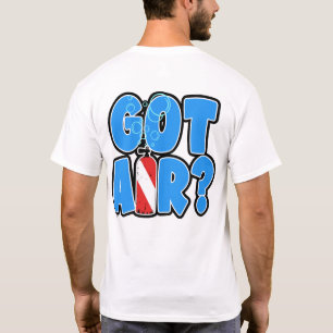 Camiseta ¿Tienes aire? Tanque de buceo con bandera