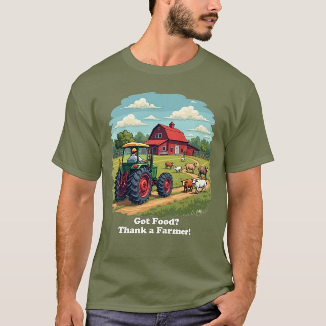 Camiseta ¿Tienes comida? Gracias a un camión de agricultore (Anverso)