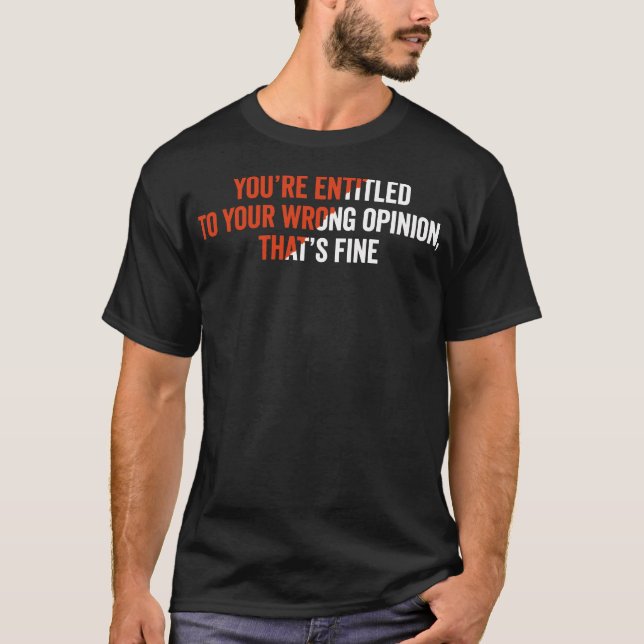 Camiseta Tienes derecho a tu opinión equivocada, está bien (Anverso)